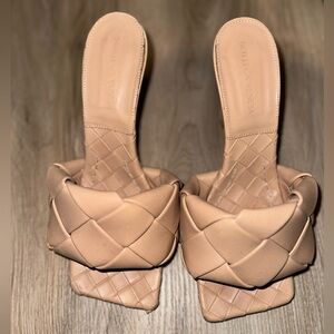 Lido Mule Intrecciato leather mules.